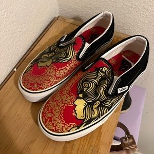 RARE NEW Vans Geisha Girl Slip On. Wmns 7. Mens 5